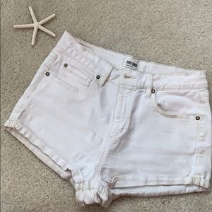 GARAGE JEANS WHITE SHORTS HIGH WAIST